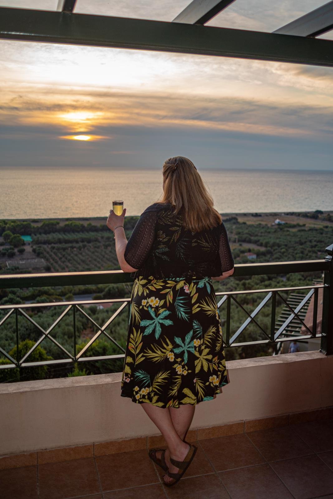 Balcony view on our holiday to Messinia in Greece