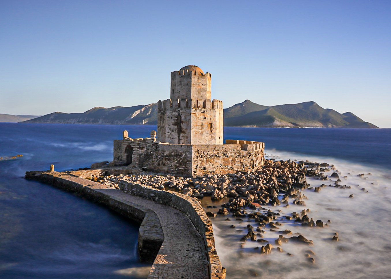 Methoni Castle in Messinia in Greece