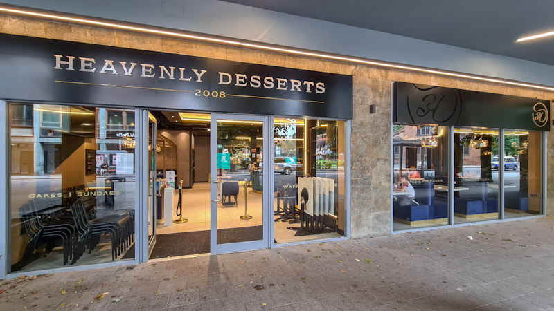 Entrance to Heavenly Desserts Coventry