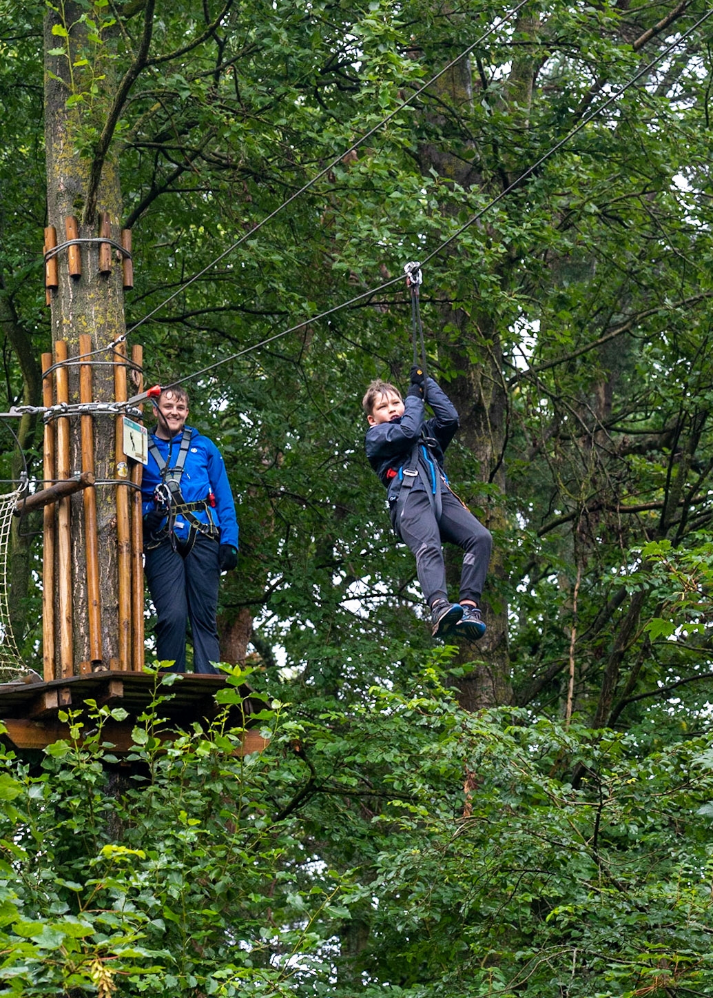 Fun on the Zip wires