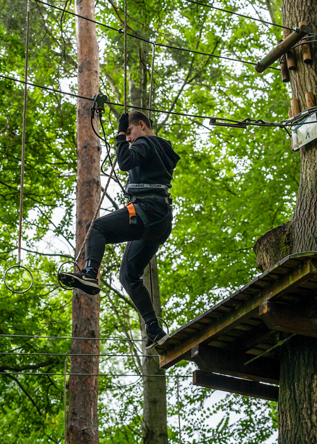Thrill-seekers have the opportunity to try more challenging sections of the course